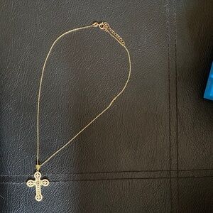 Elegant Bella Luce Gold Cross Pendant Necklace